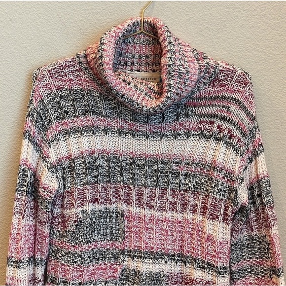 Anthropologie Sparrow Wool Blend Marled Cowl Neck Sweater Size Small - Picture 6 of 11